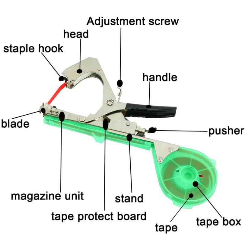 Garden Tool Garter Plants Tying Tapener Tape Machine Hand Tools Tying Vine Branch Tied Twig Gun Strapping Vegetable Grape Stem - Image 3