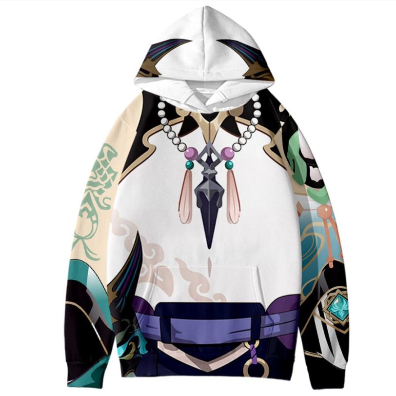 Genshin Impact Albedo Cosplay Hoodie Women Men Harajuku Sweatshirt Streetwear Hip Hop Pullover Hooded Jacket Casual Sportswear - Image 4