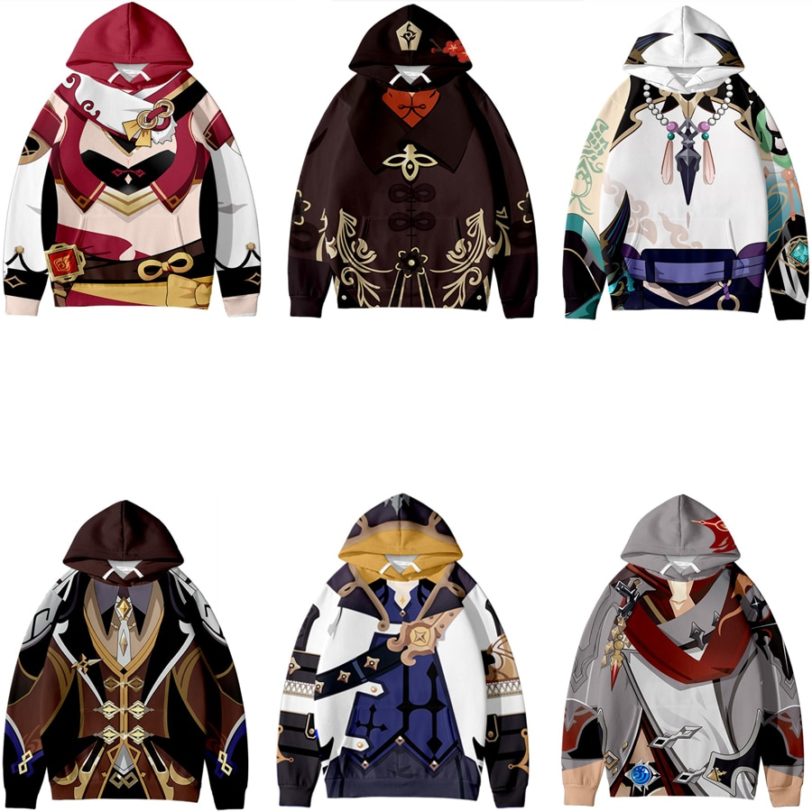 Genshin Impact Albedo Cosplay Hoodie Women Men Harajuku Sweatshirt Streetwear Hip Hop Pullover Hooded Jacket Casual Sportswear - Image 2