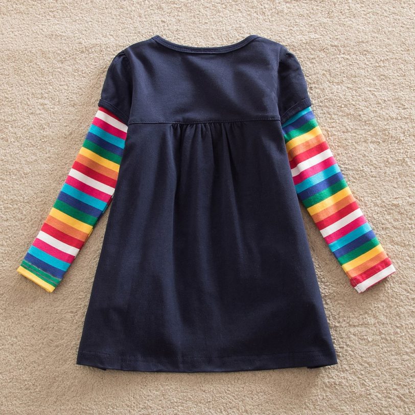 Girls Long Sleeve Dress Cotton Embroidered Dress Autumn New 2~8 Years Old Child Dressed for Girls Dress Long Sleeve H2762 - Image 2