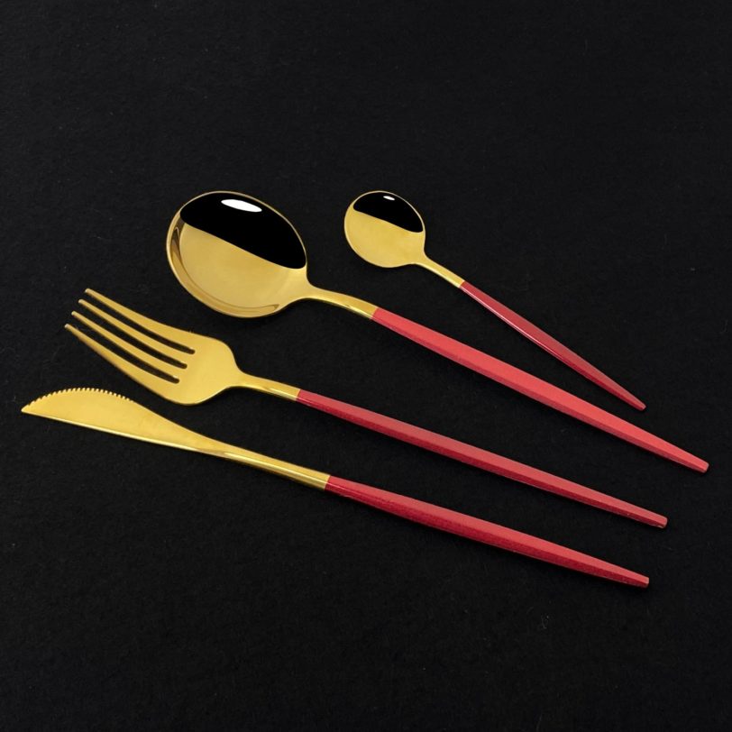 Green Gold Cutlery Set Stainless Steel Dinnerware Golden Knife Fork Spoon Chopsticks Cutlery Kitchen Tableware Set Dropshipping - Image 6