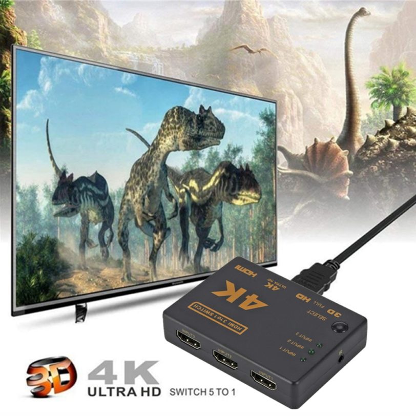 Grwibeou 4K 2K 3x1 HDMI Cable Splitter HD 1080P Video Switcher Adapter 3 Input 1 Output Port HDMI Hub for Xbox PS4 DVD HDTV PC - Image 2