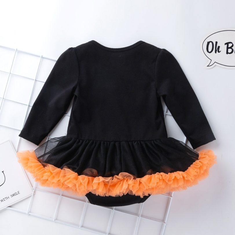 Halloween Baby Girl Clothing for Kids Romper Cotton Long Sleeve Toddler Pumpkin Jumpsuit Tutu Dress Costumes 2020 Popular - Image 2