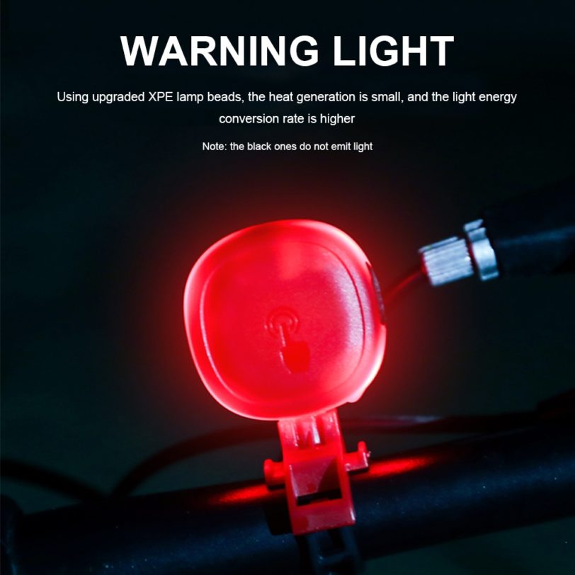 High Decibel Electric Bike Bell Touch Type USB Rechargeable Electronic Horn With Warning Light MTB Road 1