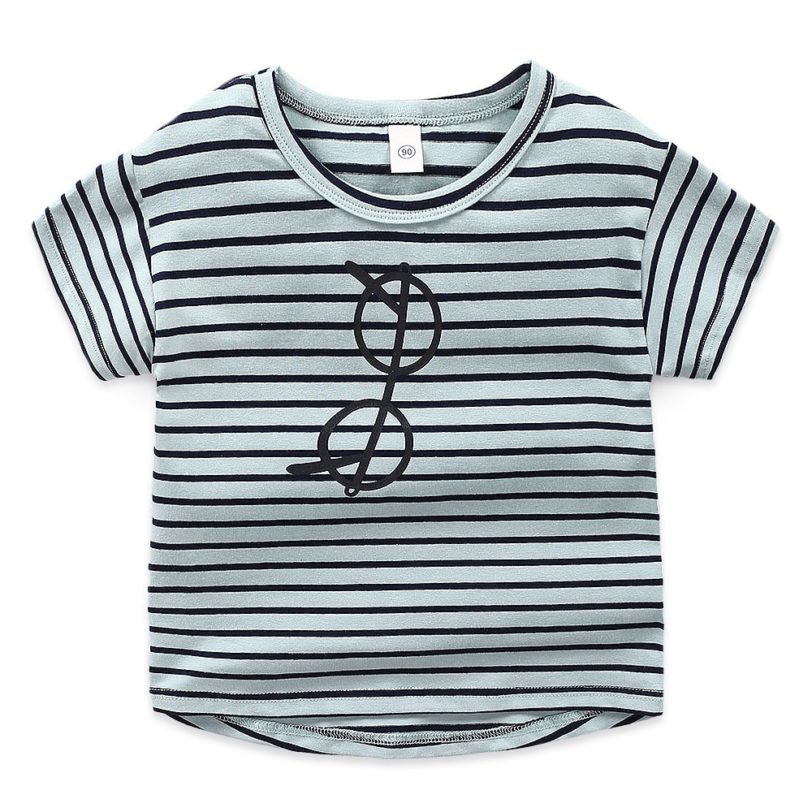 High quality 2020 kids T-shirt Summer boys girls stripe Print 100% Cotton Kids Tops toddler tees Clothes Children clothing - Image 4