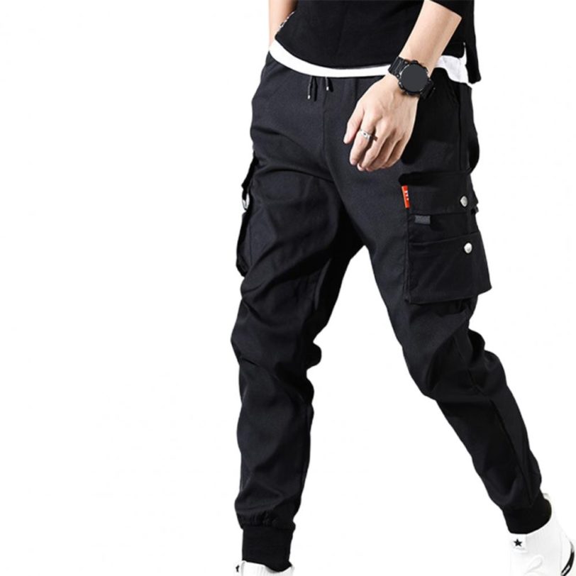 Hot！Autumn Men Pants Hip Hop Harem Joggers Pants 2021New Male Trousers Mens Solid Multi-pocket Cargo Pants Skinny Fit Sweatpants - Image 3