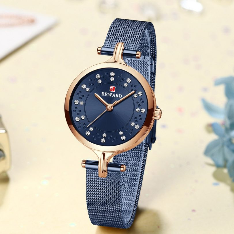 Hot Reward Women Wristwatch Fashion Luxury Quartz Watch Waterproof Stainless Steel Ladies Girls Timepiece Wrist Watch for Female - Image 2