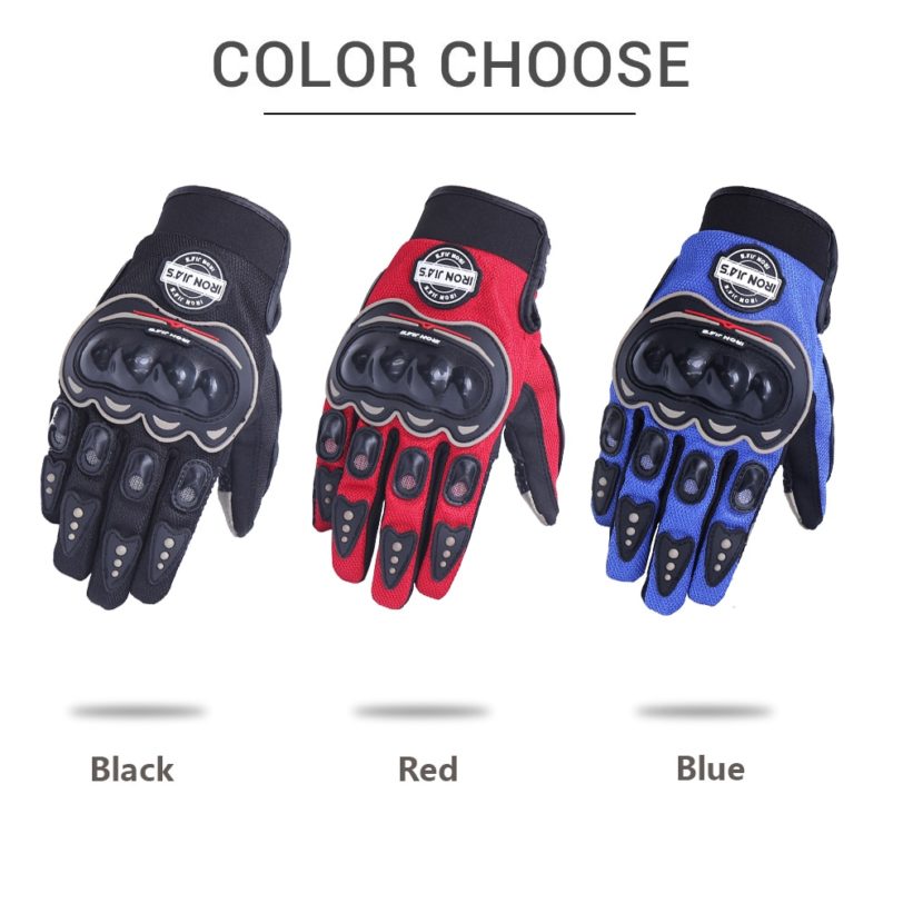 IRON JIA S Motorcycle Gloves Men Summer Breathable Full Finger Motocross Guantes Protection Gear Motorbike Moto 2