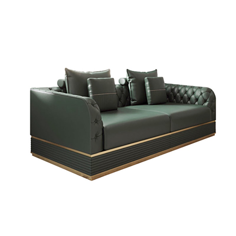 Italian style light luxury leather sofa simple combination post modern soft package villa living room