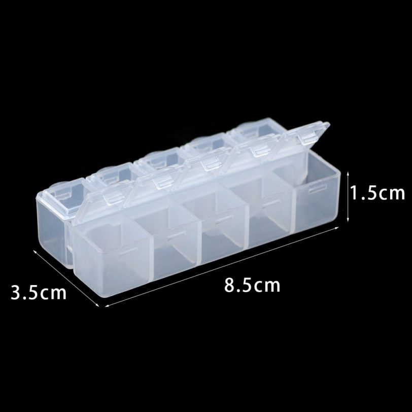 JHNBY Adjustable Slots Transparent Compartment Plastic Jewelry Gift Boxes Storage Case Container for DIY Beads Earrings Rings - Image 4