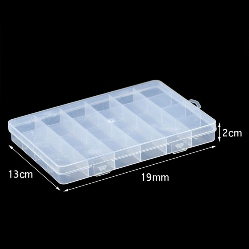 JHNBY Adjustable Slots Transparent Compartment Plastic Jewelry Gift Boxes Storage Case Container for DIY Beads Earrings Rings - Image 3