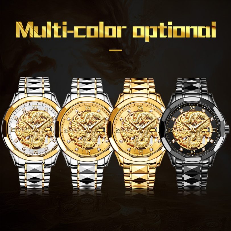 JSDUN Brand Luxury Automatic Mechanical Watches for Men Gold Dragon Watch Waterproof Fashion Unique Gift relogio masculino - Image 5