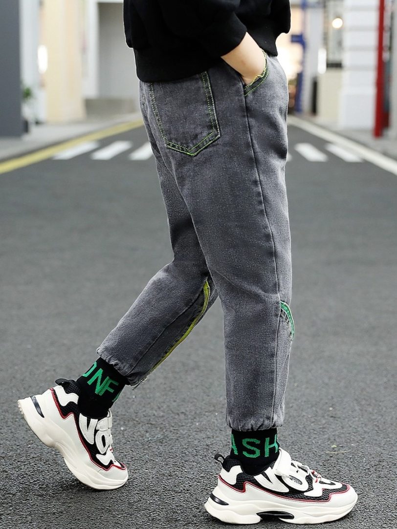 Jean Pant for Boys Denim Pants Children Jean Trousers Spring Autmn Full Pant Kids Light Denim Zipper Casual Pants for 110 To 160 - Image 6