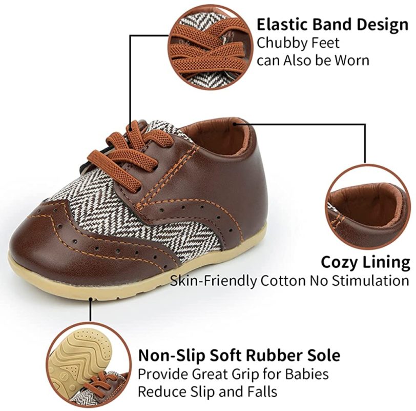 KIDSUN 2021 New Arrival Baby Shoes Classical PU Leather Toddler First Walkers Rubber Sole Soft Anti-slip Infant Boy Moccasins - Image 5