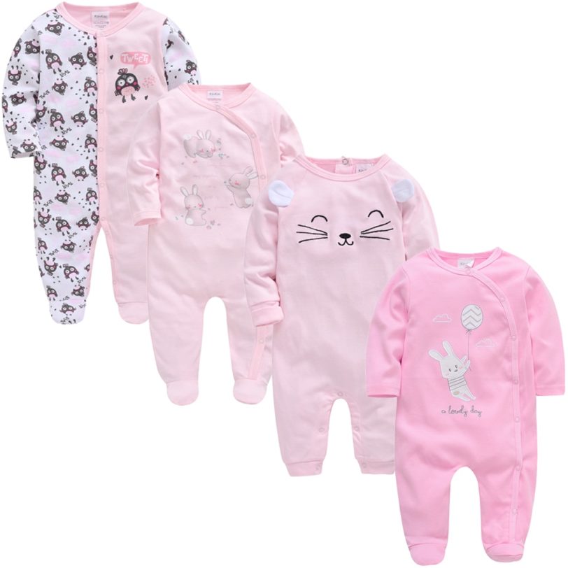 Kavkas 3 4 pcs/lot Baby Girl Rompers roupa de bebes Long Sleeve Summer Soft Cotton Boys Clothes New Born Body Bebes Clothing - Image 6