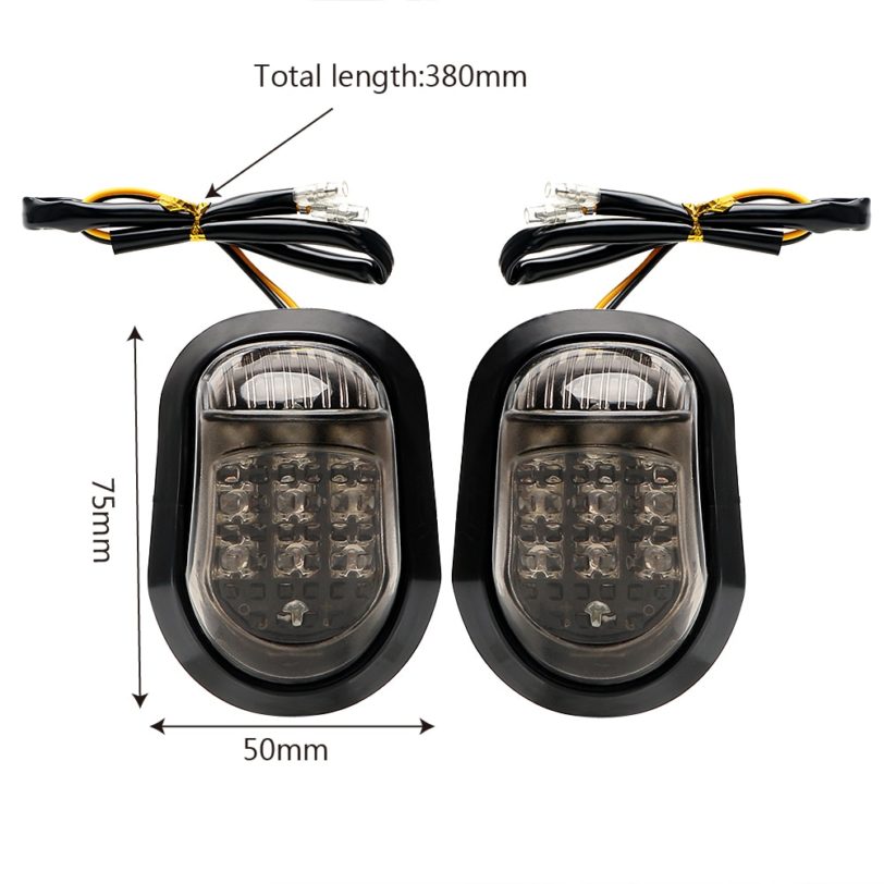 LEEPEE 12V Yellow Lighting Motorbike Indicators Blinker 9 LED Motorcycle A Pair Piranha Light Flasher Turn Signal Light - Image 2