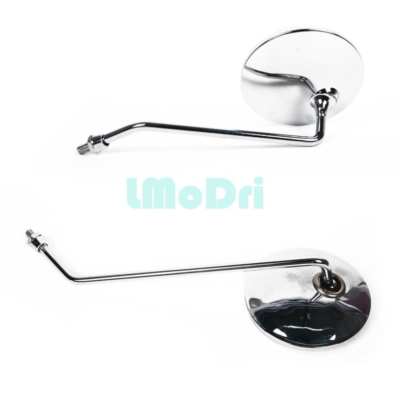 LMoDri 2 pieces/pair Universal Motorcycle Back View Mirror Round Shape Rearview Side Mirrors For Motorbike With 8mm Screw - Image 2