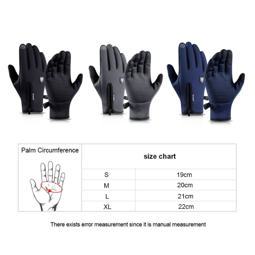 LOOGDEEL Cycling Bike Gloves Windproof Waterproof Anti-slip Touch Screen Fleece Winter Warm Full Finger Fitness Riding Bike Glov - Image 5