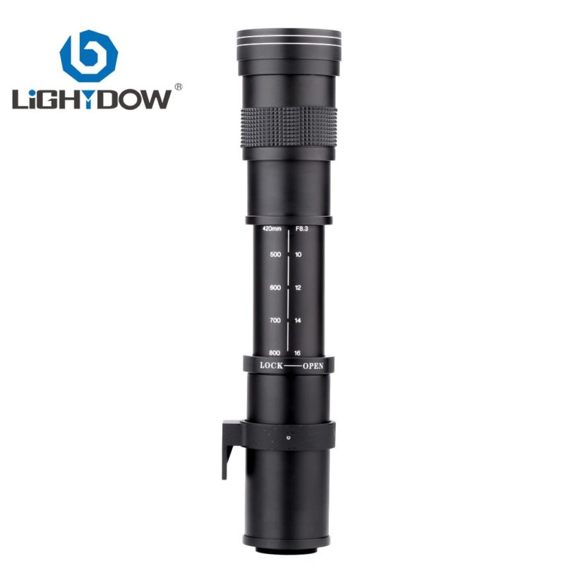 Lightdow 420-800mm F/8.3-16 Super Telephoto Lens Manual Zoom Lens T2 Adaper Ring for Canon DSLR Cameras EF EF-S Mount Lens - Image 3