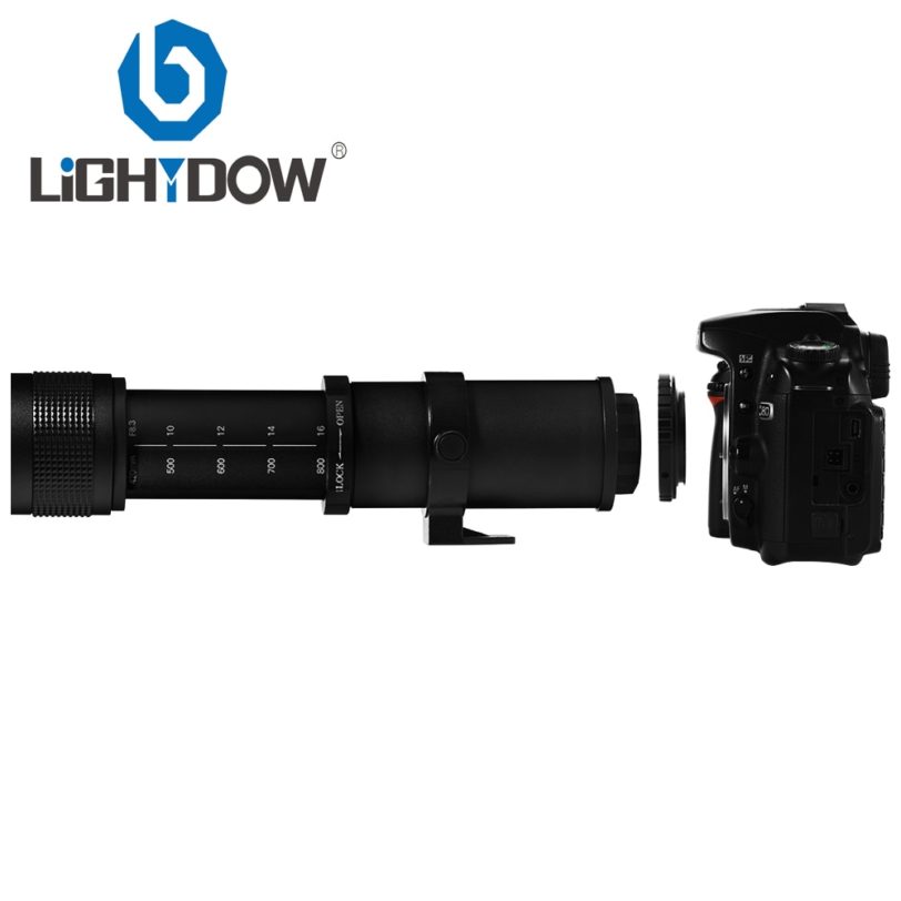 Lightdow 420-800mm F/8.3-16 Super Telephoto Lens Manual Zoom Lens T2 Adaper Ring for Canon DSLR Cameras EF EF-S Mount Lens - Image 5