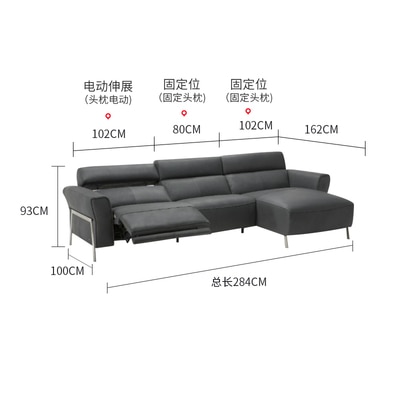 Living Room Sofa set L seater real genuine leather sofas electric recliner salon couch puff asiento 2