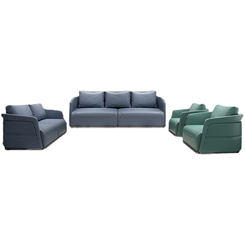 Louvre Italian leather sofa luxury living room villa complete furniture modern minimalist light luxury Nordic leather 1
