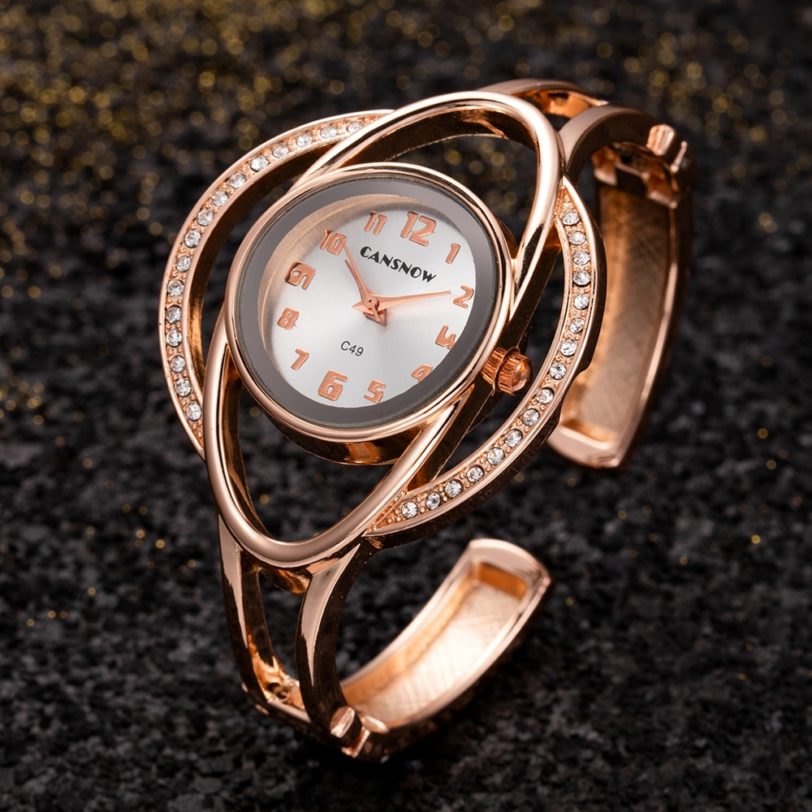 Luxury Women's Bracelet Watches Crystal Small Dial Fashion Quartz Watch Gold Silver Gift for Women Reloj Mujer - Image 5