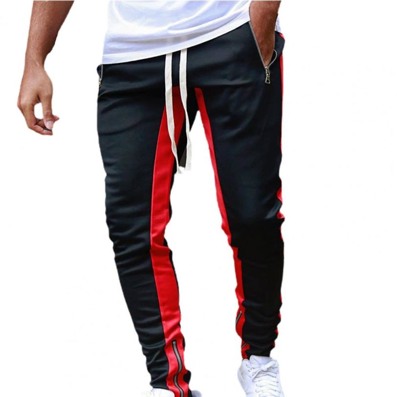 Men Autumn Side Striped Casual Joggers Pants Zipper Tight Fashion Outside Trousers Sportswear Pants Tracksuit Bottoms Skinny Swe - Image 5