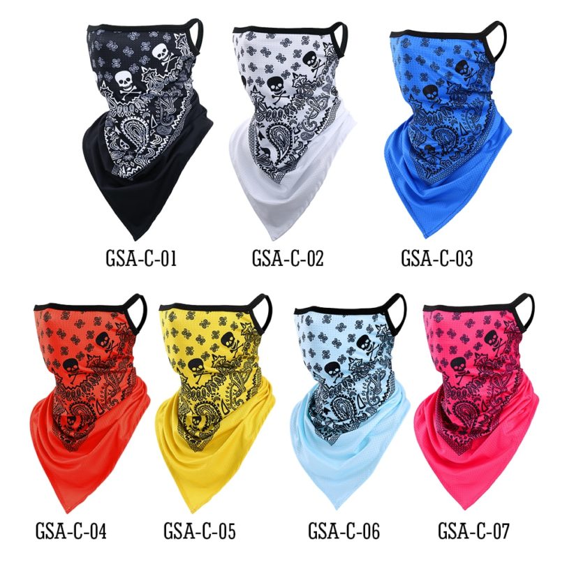 Men Skull Printed Bandana Cycling Face Cover Mask Ski Neck Gaiter Bicycle Running Hiking Tube Scarf Summer Cool Half Masks Women - Image 5