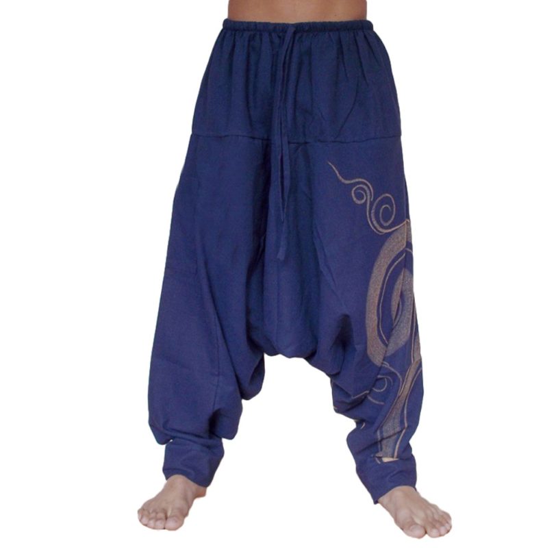 Men Stylish Drawstring Drop Crotch Ankle Tied Baggy Trousers Long Harem Pants Trousers Long Harem Pants Trousers Long Harem Pant - Image 5