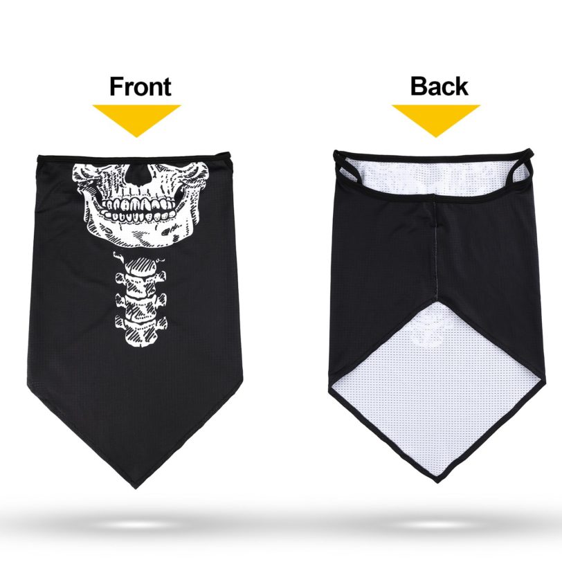 Men Summer Skull Bandana Hanging Ear Triangle Face Mask Cycling Hunting Hike Fishing Ski Sports Outdoor Neck Warmer Scarf Women - Image 5