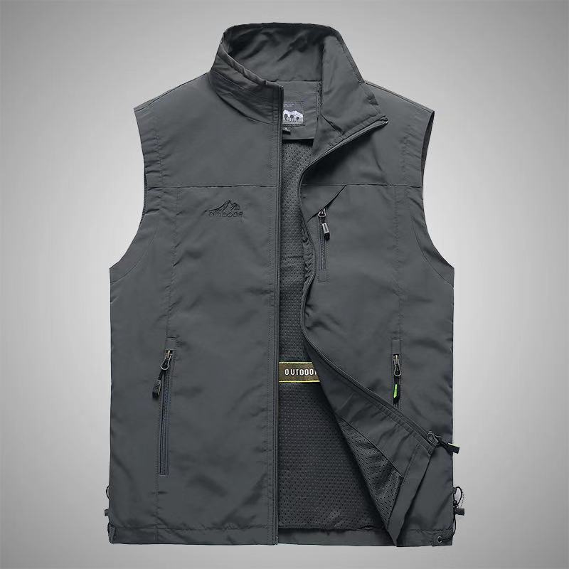 Men Vests Jacket 2021 New Summer Outdoors Sleeveless Men s Vest Casual Travels Thin Fishing Vest 2