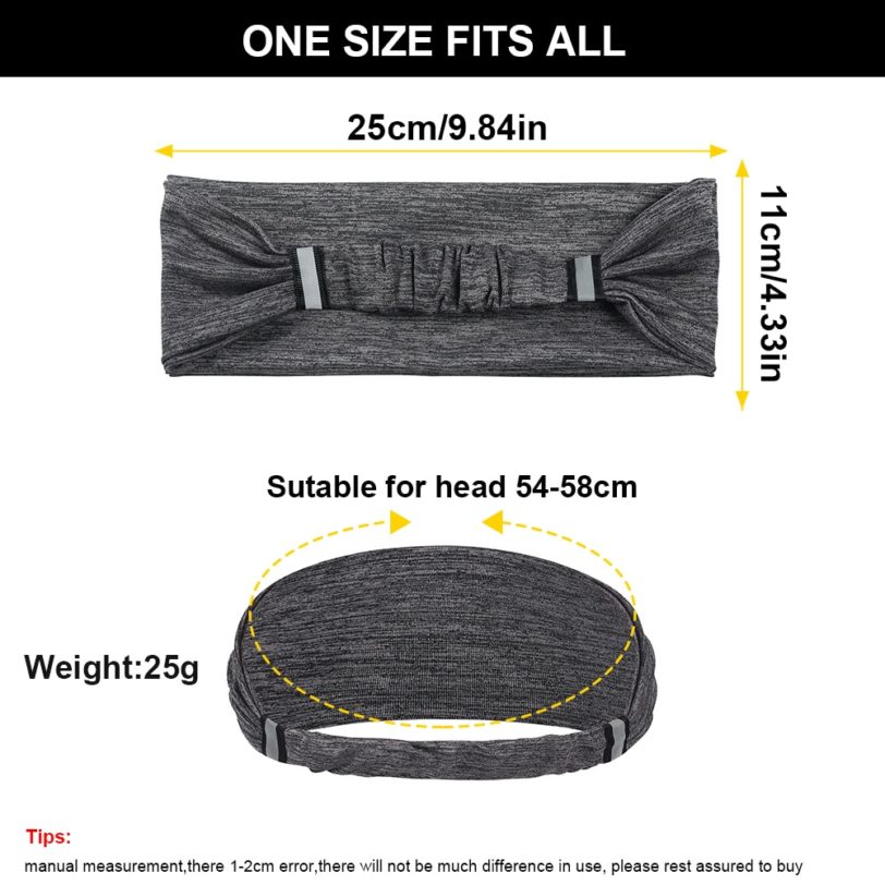 Men Women Gym Running Sweatband Sports Headbands Elastic Sweat Head Band Fitness Absorbent Cycling Jog Tennis Yoga Hair Bandage - Image 5