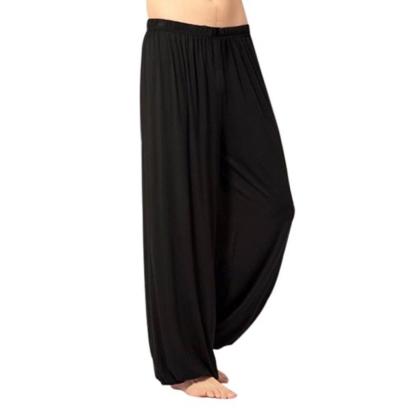 Men's Casual Solid Color Baggy Trousers Belly Dance Yoga Harem Pants Slacks Comfortable Simple Trousers for Male Loose - Image 4