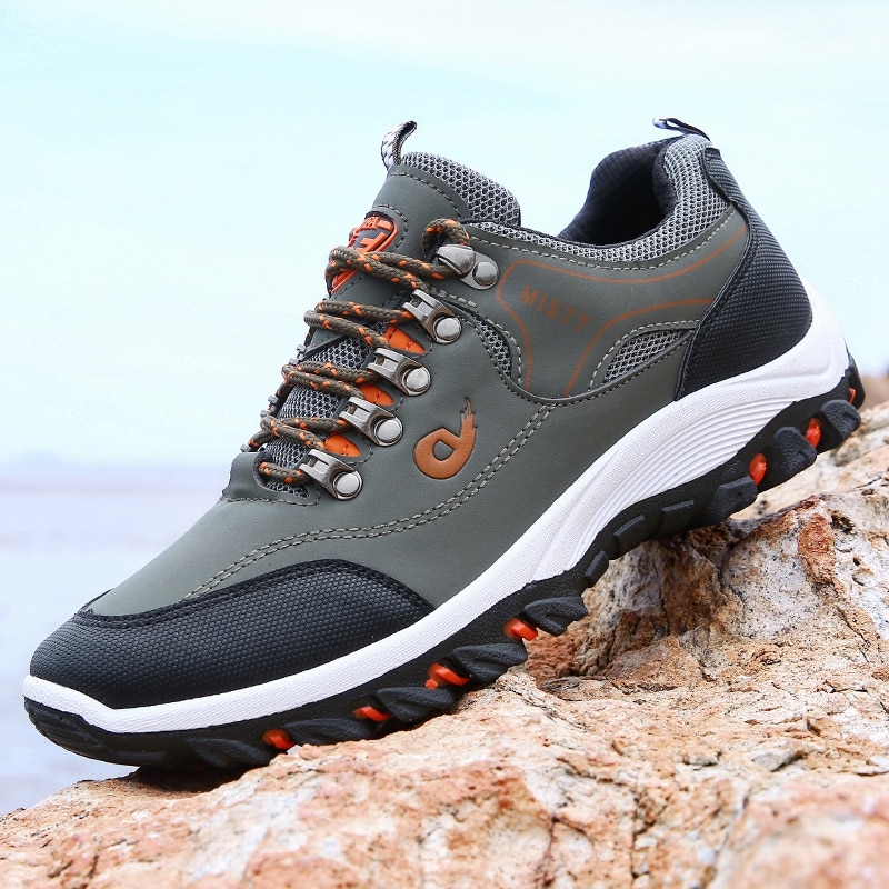 Men s Hiking Shoes Leather Men s Casual Shoes Outdoor Mens Sport Trekking Shoes Waterproof Mens 2
