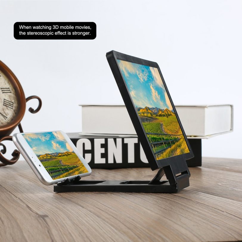 Mobile Phone Screen Magnifier Eyes Protection Display 3D Video Cellphone Screen Amplifier Folding Enlarged Expand Stand Holder - Image 2