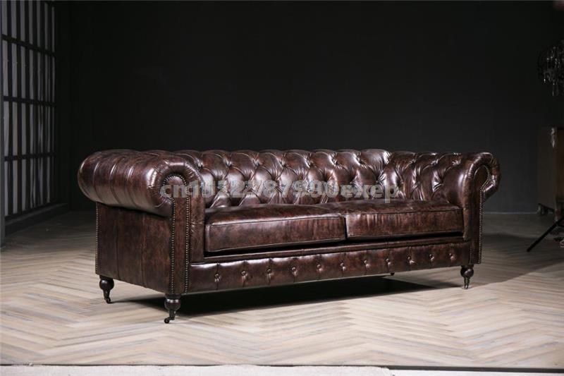 Modern leather sofa for living room chesterfield sofa set with genuine leather