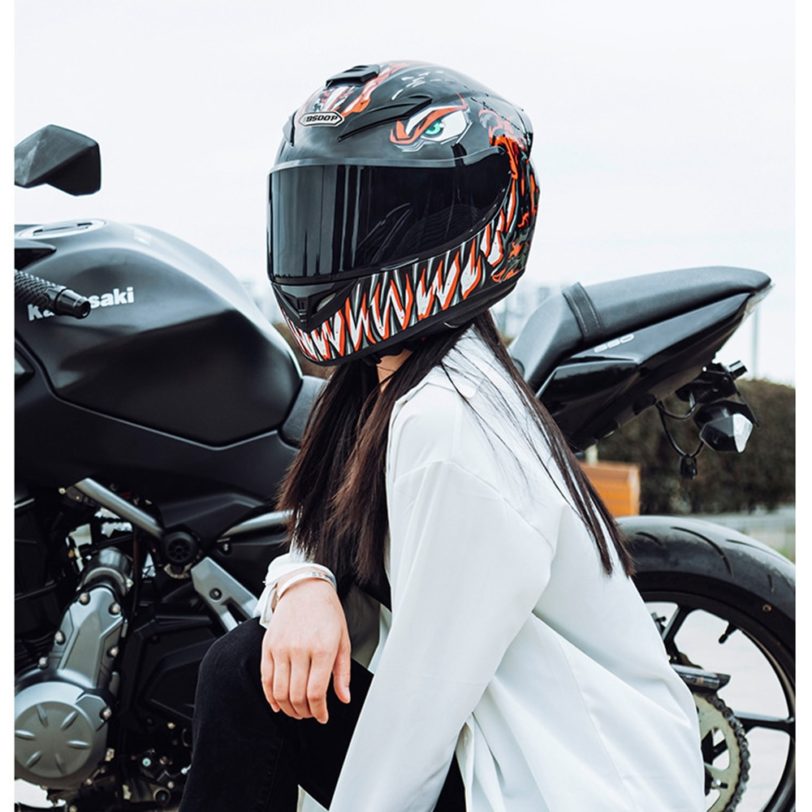 Motorcycle Helmet Racing Motocross Moto Helmets Full Face Helmets Flip Up Moto Black Adult Motorbike Street Touring Cool Rider - Image 4