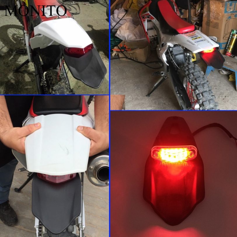 Motorcycle Light Enduro For CRF YZ CR EXC WRF 250 400 426 450 Tial Bike 12 LED Motorbike Brake Stop Rear rear fender Tail Light - Image 6