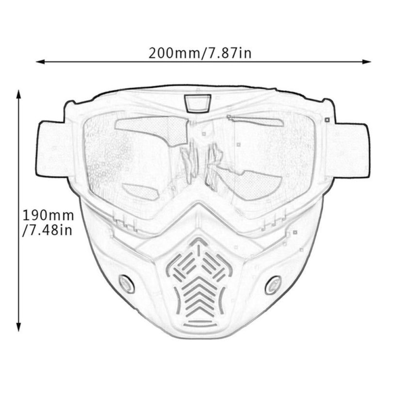 Motorcycle Shark Helmet Goggles Motocross Helmet Glasses Retro Windproof Open face Helmets Goggles Mask - Image 3