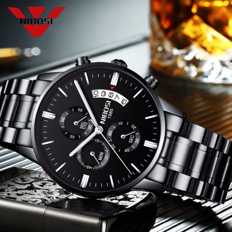 NIBOSI Relogio Masculino Men Watches Luxury Famous Top Brand Men's Fashion Casual Dress Watch Military Quartz Wristwatches Saat - Image 2