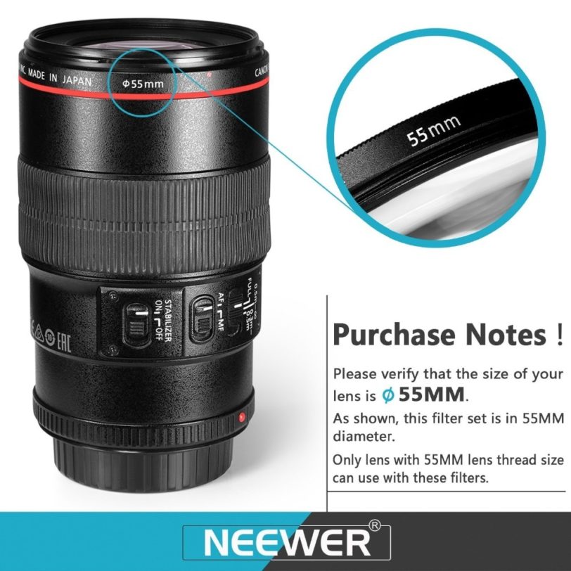 Neewer Professional UV CPL FLD Lens Filter ND Neutral Density Filter(ND2/ND4/ND8) for Sony Nikon Canon Pentax Cameras - Image 2