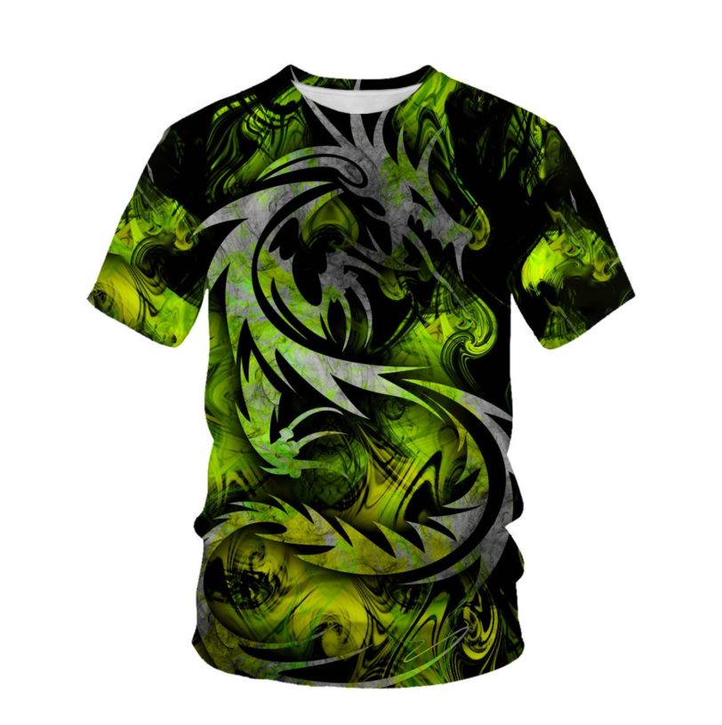 Neon T-Shirt Men/Women Summer green T shirt Boy/Girl Solid Colour Tops Rainbow Streetwear Tee Colourful 3D Printed Kids shirt - Image 3