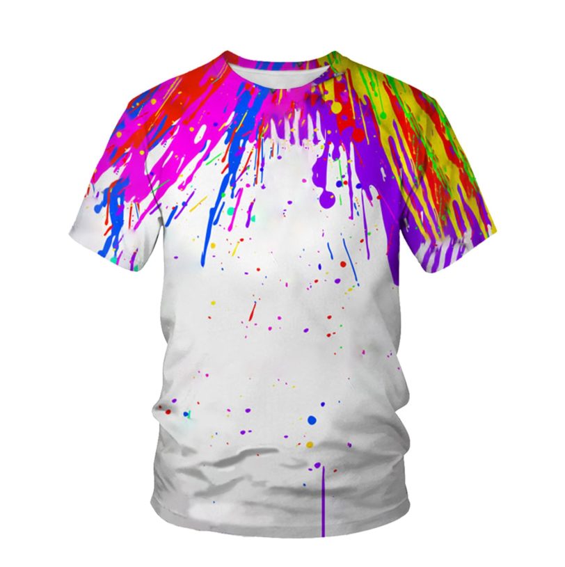 Neon T-Shirt Men/Women Summer green T shirt Boy/Girl Solid Colour Tops Rainbow Streetwear Tee Colourful 3D Printed Kids shirt - Image 4