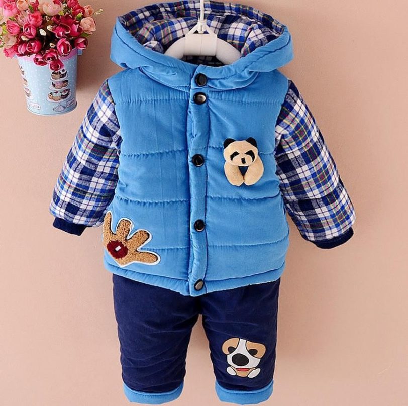 New 2021 Baby boys winter clothing suit set warm down jacket pants long sleeve coat kis clothing set fashion clothes 0-4 years - Image 4