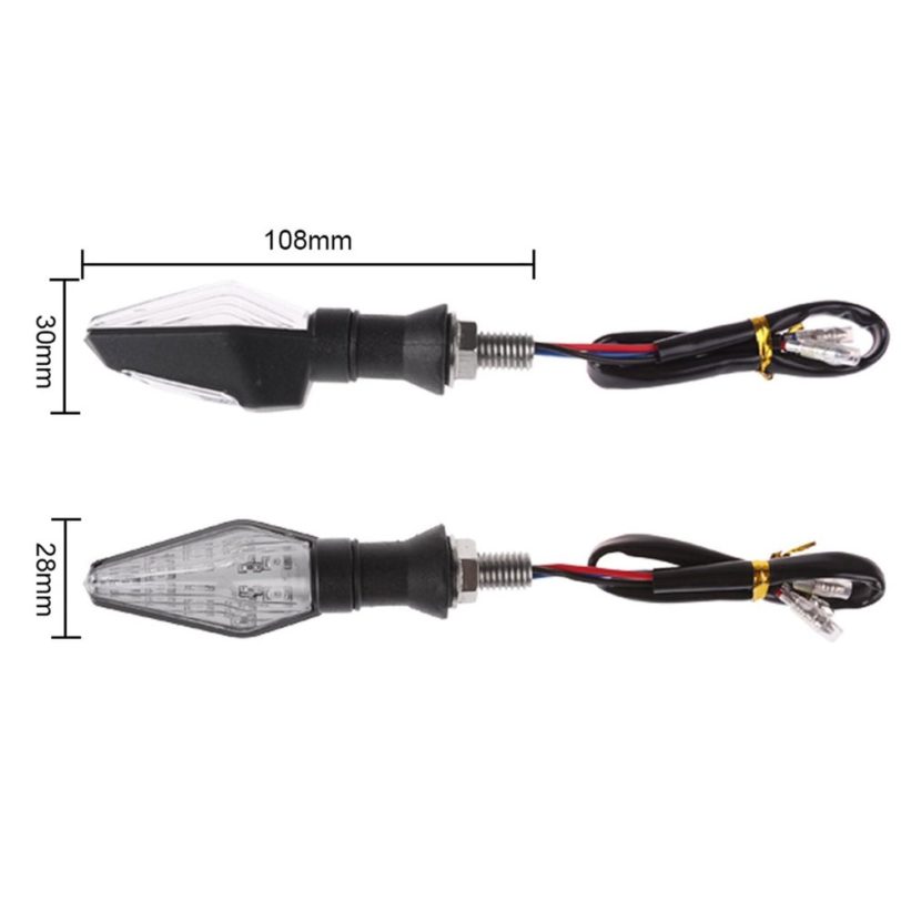 New 2pcs Universal Motorcycle Turn Signal Light Double-sided Lighting 12V Super Bright LED Bulbs Light for Motorbike Off Road - Image 4