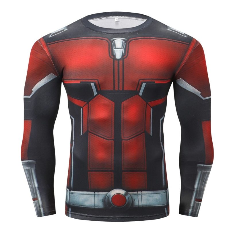 New Comics Fashion T Shirt Men Compression Bodybuilding 3D Printed Long Sleeve Men T Shirt Cosplay 4
