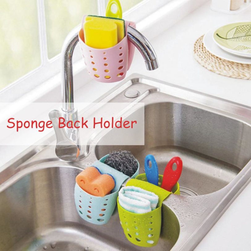 New Kitchen Double Sink Saddle Silicone Sponge Holder Sink Rack Storage Soap Dish Kitchen Drain Bag Home Kitchen Bath Organizer - Image 2