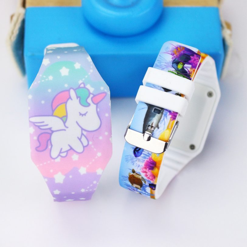 New Luminous Unicorn Child Watches For Girl Ocean World LED Watch Kids Student Electronic Watch Clock Reloj Infantil - Image 2