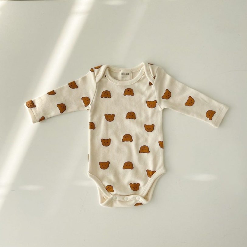 Newborn Baby Boys Long Sleeve Bodysuit Spring Autumn Cartoon Bear Print Clothes Toddler Casual Clothes Set Baby 2pc Outfits - Image 6